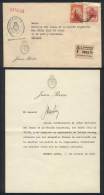 Official Cover Sent By Registered Mail On 21/OC/1948, With A Thank-you Letter Signed By President JUAN... - Andere & Zonder Classificatie