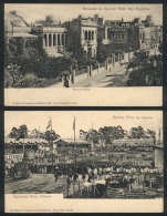 BUENOS AIRES: 2 Old PCs With Views Of Alvear Avenue And Rural Exposition, Circa 1905, Editor Rosauer, VF Quality! - Argentine