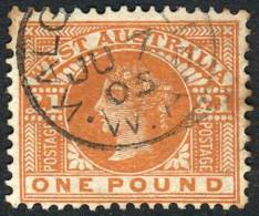 Sc.88, 1902/5 1£ Orangish Chestnut, Used, VF, Catalog Value US$325. - Neufs