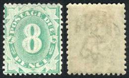 Yvert 16 (Scott J16), 1902/4 8p. Emerald With Crown Over NSW Watermark, Perforation 12x11, INVERTED WATERMARK... - Postage Due