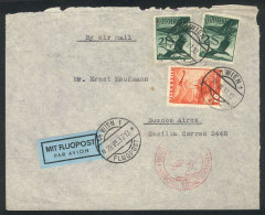 Front Of An Airmail Cover Sent From Wien To Argentina On 28/JUL/1937, VF! - Brieven En Documenten