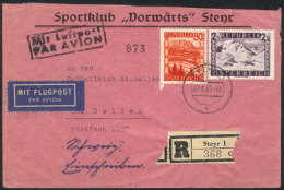 Registered Airmail Cover Sent To Switzerland On 2/JUN/1947, Fine Quality (some Defect On Reverse, Excellent Front) - Lettres & Documents