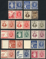 Interesting Lot Of Stamps With ADVERTISING Tabs, Used Or Mint (lightly Hinged, And Some Small Stain Spots On Gum),... - Andere & Zonder Classificatie