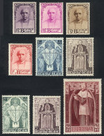 Sc.B114/B122, 1932 Cardinal Mercier, Cmpl. Set Of 9 Values, Mint No Gum, VF, Catalog Value US$570+ - Other & Unclassified