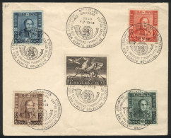 Sc.386/9 + C12, 1949 Stamp Centenary, The Set Of 5 Values On Covers With Special Postmark, Very Nice! - Andere & Zonder Classificatie