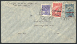 Cover Flown By Zeppelin, Sent From Rio To Austria On 1/SE/1931, With Friedrichshafen Transit Backstamp Of 7/SE, VF... - Briefe U. Dokumente