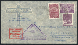 Cover Flown By Zeppelin, Sent To Germany On 5/SE/1933, With Transit Backstamp Of Friedrichshafen In Green, VF... - Brieven En Documenten