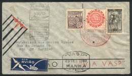 22/SE/1940 VASP Special Flight Between Sao Paulo And Rio, With A Tiny Hole, Else VF! - Lettres & Documents