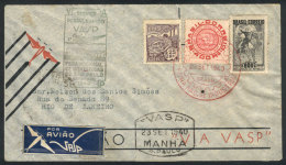 22/SE/1940 VASP Special Flight Between Sao Paulo And Rio, With A Tiny Hole, Else VF! - Covers & Documents