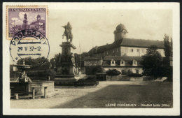 PODEBRADY: King George Square, Maximum Card Of 29/MAY/1937, VF - Andere & Zonder Classificatie