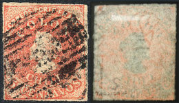 Yvert 5, With Variety Inverted Letter Watermark, 4 Complete Margins, VF Quality! - Chile