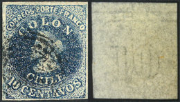 Yvert 6, Watermark With Horizontal Lines At Top, Poor Impression, 4 Margins, VF Quality! - Chili