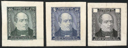 Sc.245/6, 1946 Poet Andrés Bello, DIE PROOFS In The Issued Colors And In Black (face Value Box Empty),... - Chili
