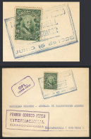 16/JUN/1928 First International Airmail Ecuador - Colombia, With Barranquilla Arrival Backstamp, Excellent Quality! - Ecuador