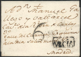 28/DE/1792: Entire Letter Sent From Murcia To Madrid, Excellent Quality! - Other & Unclassified