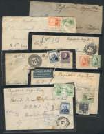 6 Covers Sent From PIEDRAHITA To Argentina Between 1932 And 1940, Some Registered, 2 With Their Original Letters,... - Andere & Zonder Classificatie