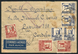 Registered Airmail Cover Sent From Fitero (Navarra) To Argentina On 8/OC/1937, With Very Nice Postage And Censor... - Andere & Zonder Classificatie