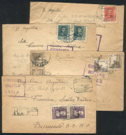 6 Covers Posted Between 1938 And 1939 From PIEDRAHITA To Argentina, Interesting Cancels And Censor Marks, Fine... - Andere & Zonder Classificatie