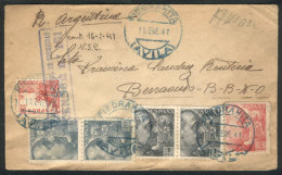 Airmail Cover Sent From PIEDRAHITA To Argentina On 11/JA/1941 Franked With 6.90Ptas., Very Nice And Very... - Andere & Zonder Classificatie