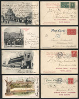 13 Beautiful Postcards With Views Of The LOUISIANA EXHIBITION Sent To Argentina Between DE/1904 And MAR/1905, Nice... - Autres & Non Classés