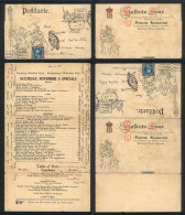 Folded Postcard With Menu Of Restaurant Hofbräu Haus, In New Haven, Sent To Argentina On 3/NO/1917 Franked... - Other & Unclassified