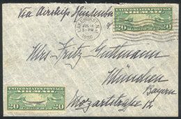 Airmail Cover Sent "via Hindenburg" On 14/JUL/1936 From Lakehurst To Germany Franked With 40c., VF Quality! - Sonstige & Ohne Zuordnung