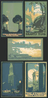 5 Beautiful PCs With Views Of New York, By Rachael Robinson Elmer, Series I (number 1, 2, 3, 5 And 6), Excellent... - Other & Unclassified