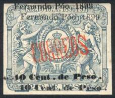 Yv.58 (Sc.42), With Variety: Double Surcharge, Very Fine Quality, Rare! - Fernando Po