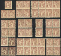 Yvert 85 X 40 Unmounted Examples, Several In Blocks Of 4 Or Larger, Very Fine Quality, Very Fresh. Few In Dark... - Autres & Non Classés