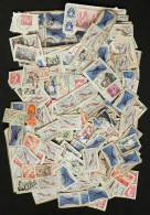 Lot Of Many Fragments Of Covers With Several Hundreds Used Stamps, Generally Of The 1950s, VF Quality! - Other & Unclassified