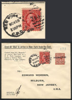 25/NO/1926 First Flight From The Ship S.S.Homeric To USA, With Mixed Postage Of Great Britain And USA, And Signed... - Andere & Zonder Classificatie