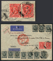 PERFINS: Airmail Cover Sent From London To Brazil On 18/MAY/1936 By Germany DLH, Nice Postage With All The Stamps... - Autres & Non Classés