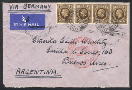 Airmail Cover Sent To Buenos Aires On 17/NO/1937 By Germany DLH, Very Nice! - Other & Unclassified