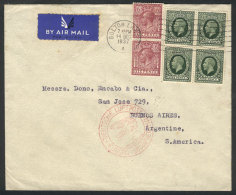 Airmail Cover Sent From Bolton To Buenos Aires On 14/DE/1937 By Germany DLH, Very Nice! - Andere & Zonder Classificatie