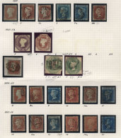 Album Page With Stamps Issued Between 1841 And 1858, HIGH CATALOG VALUE, Mixed Quality (from Some With Large... - Verzamelingen