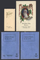 S.S. VESTRIS: 2 Small Books Of Prayers For Use At Sea + Christmas Day Dinner Menu 25/DE/1921 + Music Programme For... - Collections