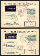 12/AU/1938 2 Cards Of Special Flights, Varied Marks And Cancels, Very Nice! - Autres & Non Classés