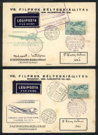 12/AU/1938 2 Cards Of Special Flights, Varied Marks And Cancels, Very Nice! - Other & Unclassified