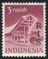 Sc.355, 1950 3R. Violet-red Overprinted RIS, Mint Never Hinged, VF Quality, Rare, Catalog Value US$150. - Indonesië
