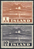 Sc.251/252, 1948 Hekla Volcano, The 2 High Values Of The Set, Unmounted, Excellent Quality, Catalog Value US$84. - Autres & Non Classés