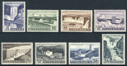 Sc.289/296, 1956 Waterfall And Landscapes, Complete Set Of 8 Values, Mint Very Lightly Hinged (they Appear... - Other & Unclassified