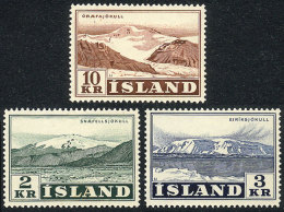 Sc.302/304, 1957 Mountains & Glaciers, Compl. Set Of 3 Unmounted Values, Excellent Quality! - Autres & Non Classés