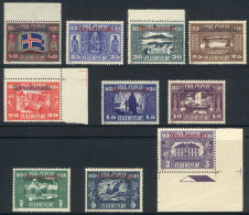 Sc.O53/O62, 1930 Millennium Of The Parliament, The First 10 Values Of The Set, Unmounted, Excellent Quality,... - Dienstzegels