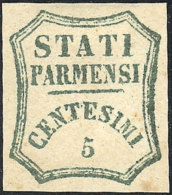 Sc.12, 1859 5c. Green, Sperati FORGERY, Excellent Quality, Rare! - Parma