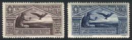 Yv.23/24, 1930 Virgil, The Two High Values Of The Set, Mint Never Hinged, Superb, Catalog Value Euros 280. - Luchtpost