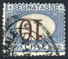 Postage Dues Yv.18A, 10L. Blue And Dark Chestnut With INVERTED FIGURE Variety, Used, VF, Rare. Catalog Value Euros... - Strafport