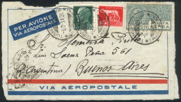Front Of An Airmail Cover Sent From Torino To Buenos Aires On 6/FE/1931, Franked By Sc.C9 + Other Values (total... - Zonder Classificatie