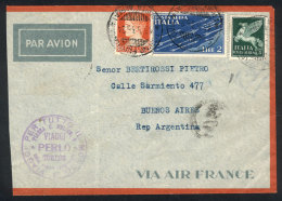Airmail Cover Sent From Torino To Buenos Aires On 15/MAY/1936 Franked With 8.75L., VF Quality! - Non Classés