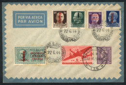 Cover With Stamps With Overprint Of The RSI + USA + Great Britain, With Postmarks Of Porto S. Giorgio And Polish... - Unclassified