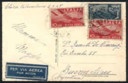 PC With Nice View Of Chiesa, Sent To Argentina On 5/AU/1948 With Good Postage Of 120L. Including The 100L.... - Unclassified